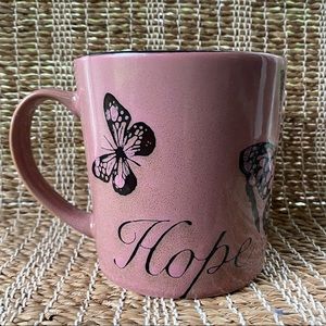 New Pfaltzgraff Inspirational “Hope” Mug Cup with butterflies 🦋